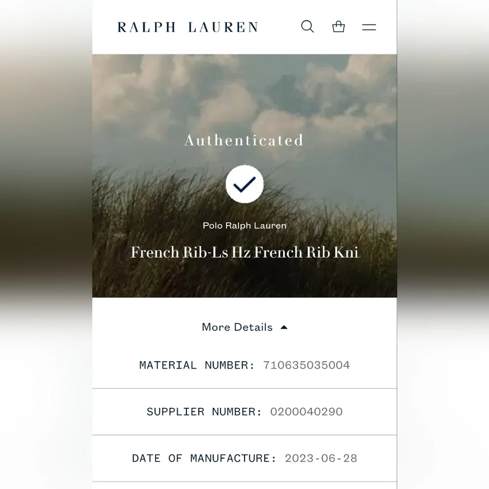 Men's XL Polo Ralph Lauren Half-Zip Long Sleeve French Rib Knit, NWT - Picture 9 of 9